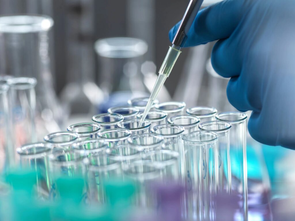 Close-up of laboratory testing equipment illustrating the range of testing franchise categories buyers may compare.